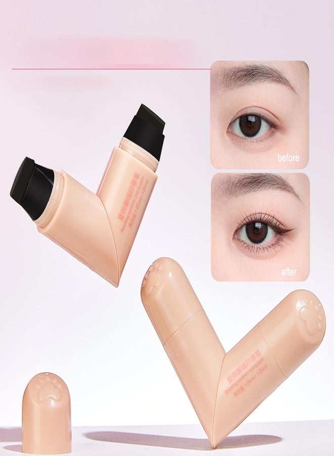 DENESTUP 2Pcs Eyeliner Stamp Wing Cat Eye Liner Stamp, Black Liquid Eyeliner Long Lasting Waterproof Winged Eyeliner Stamp for Women Eye Makeup (black+Brown) - Image 5